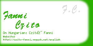 fanni czito business card
